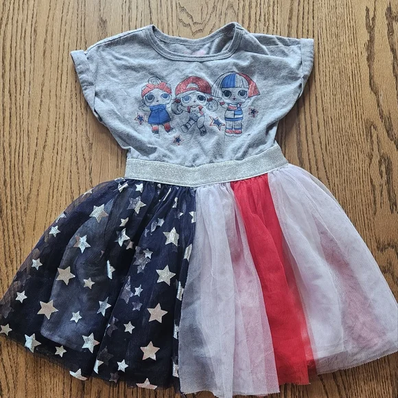 LoL Girls' Starry Dress with Tulle Skirt Xs - Picture 1 of 5